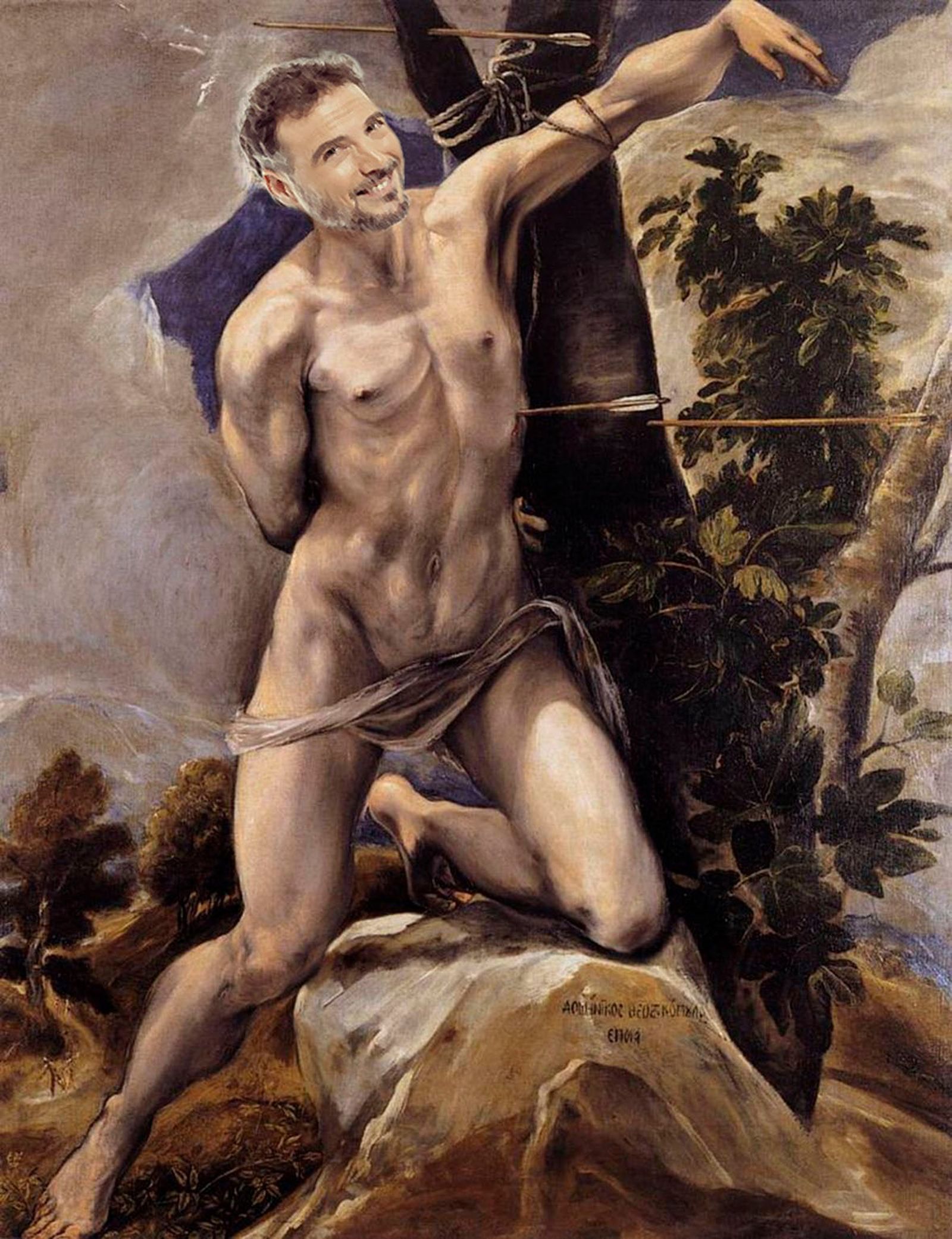Enrique Miranda como San Sebastián, de El Greco.