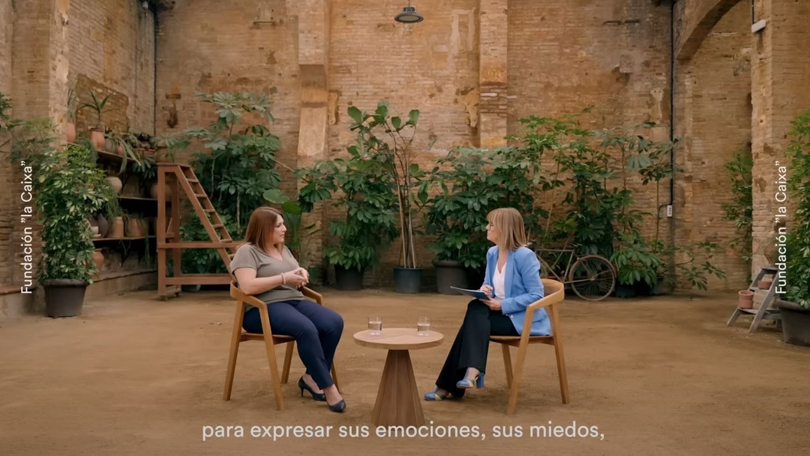 Ana María Almansa en la entrevista de Gemma Nierga para el canal de Fundación "la Caixa"