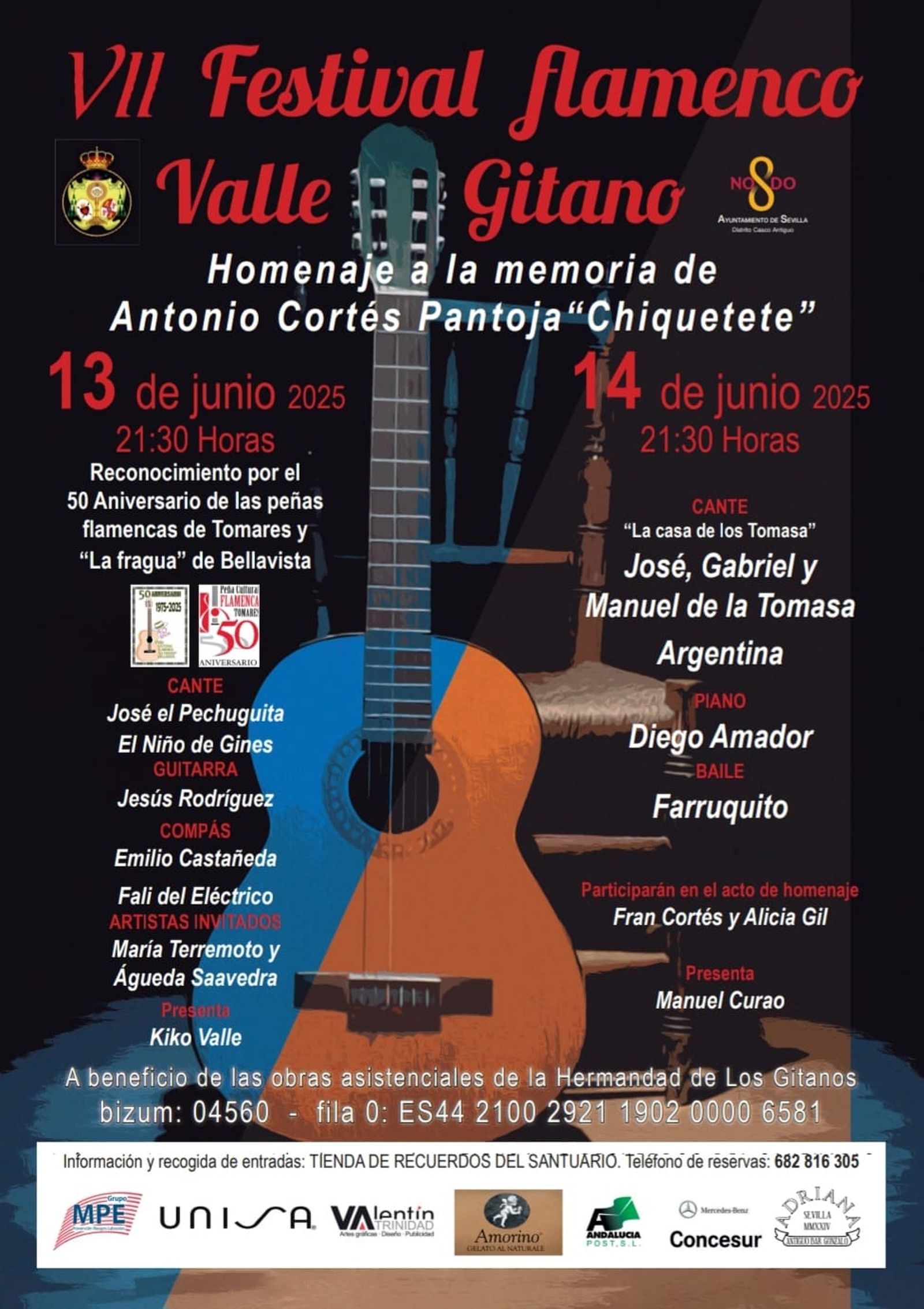 Cartel del sexto festival flamenco Valle Gitano