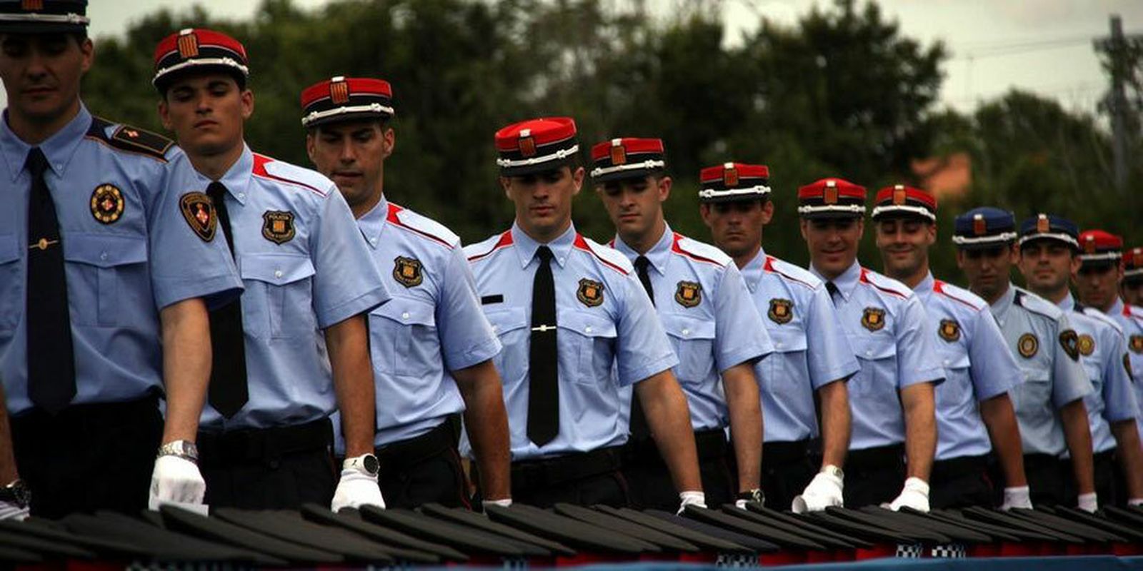 Una formación de Mossos d'Esquadra.