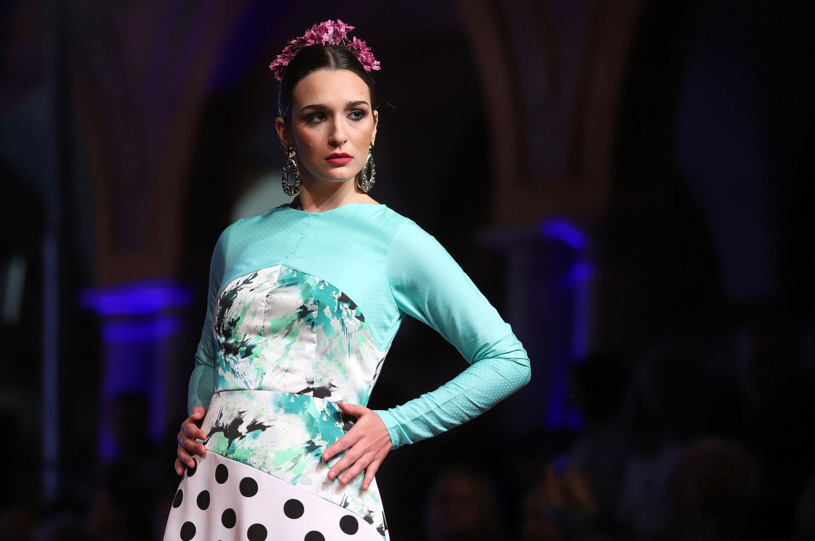 Huelva Flamenca 2023. Imágenes de la pasarela de moda flamenca de la modista Adelina Infante