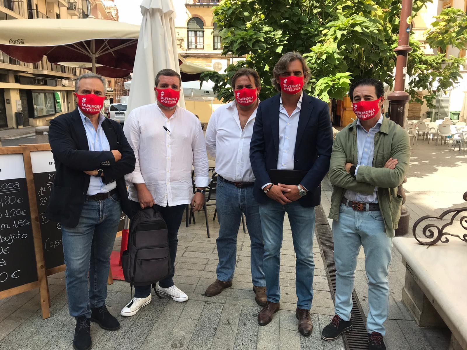 Los representantes de los hosteleros.