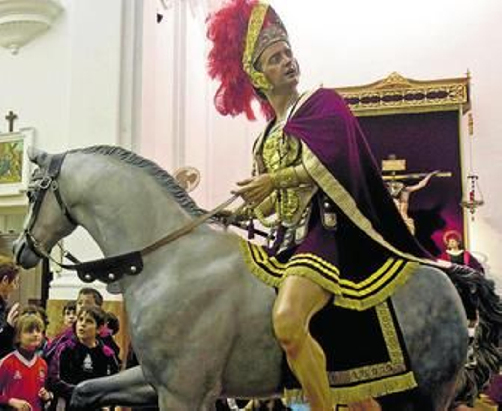 El Longinos subido a caballo, en la muestra organizada por Las Aguas en su ya sede canónica.