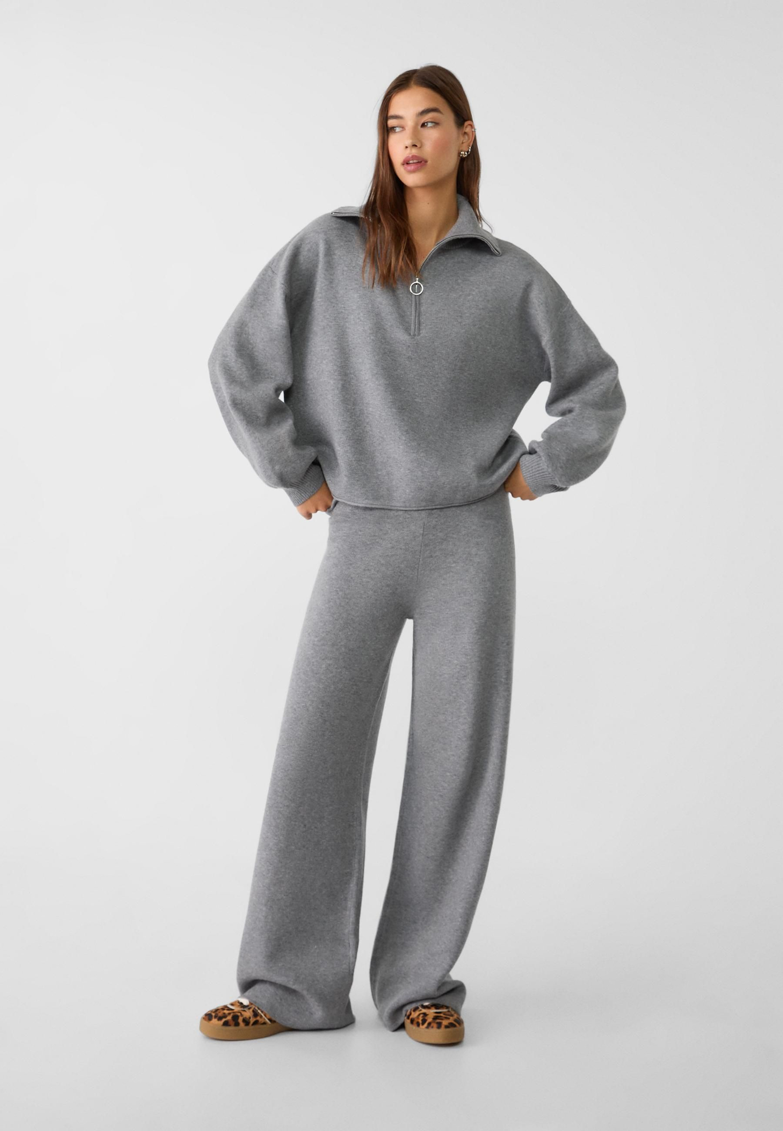 Conjunto gris de punto de Stradivarius, la opción más cómoda del otoño