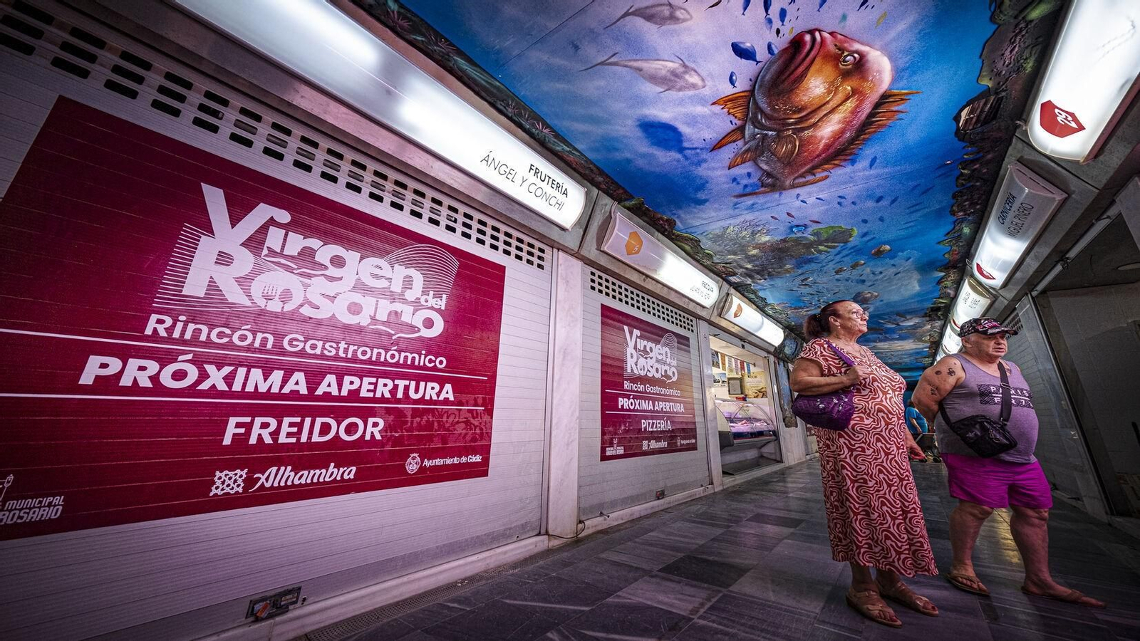 Los negocios ya son visibles en el futuro rincón gastronómico del mercado Virgen del Rosario.
