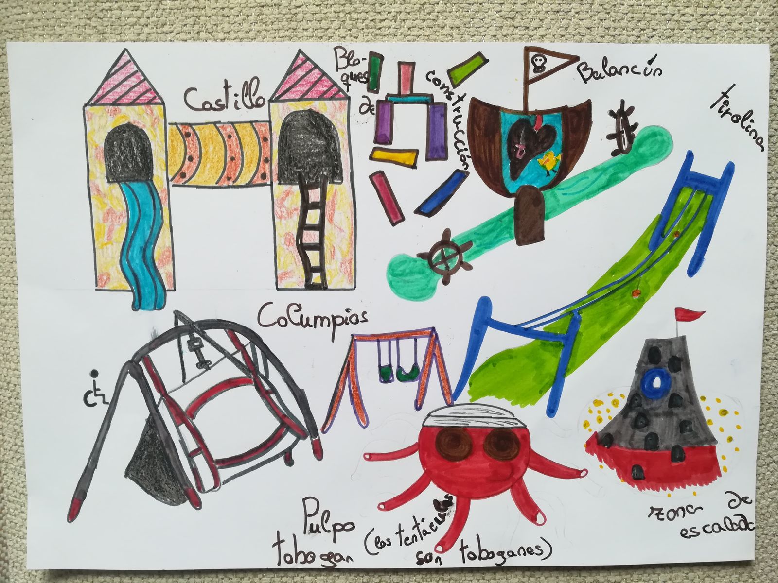 Así imaginan los niños de Montilla el futuro parque Tierno Galván, 'la pradera'