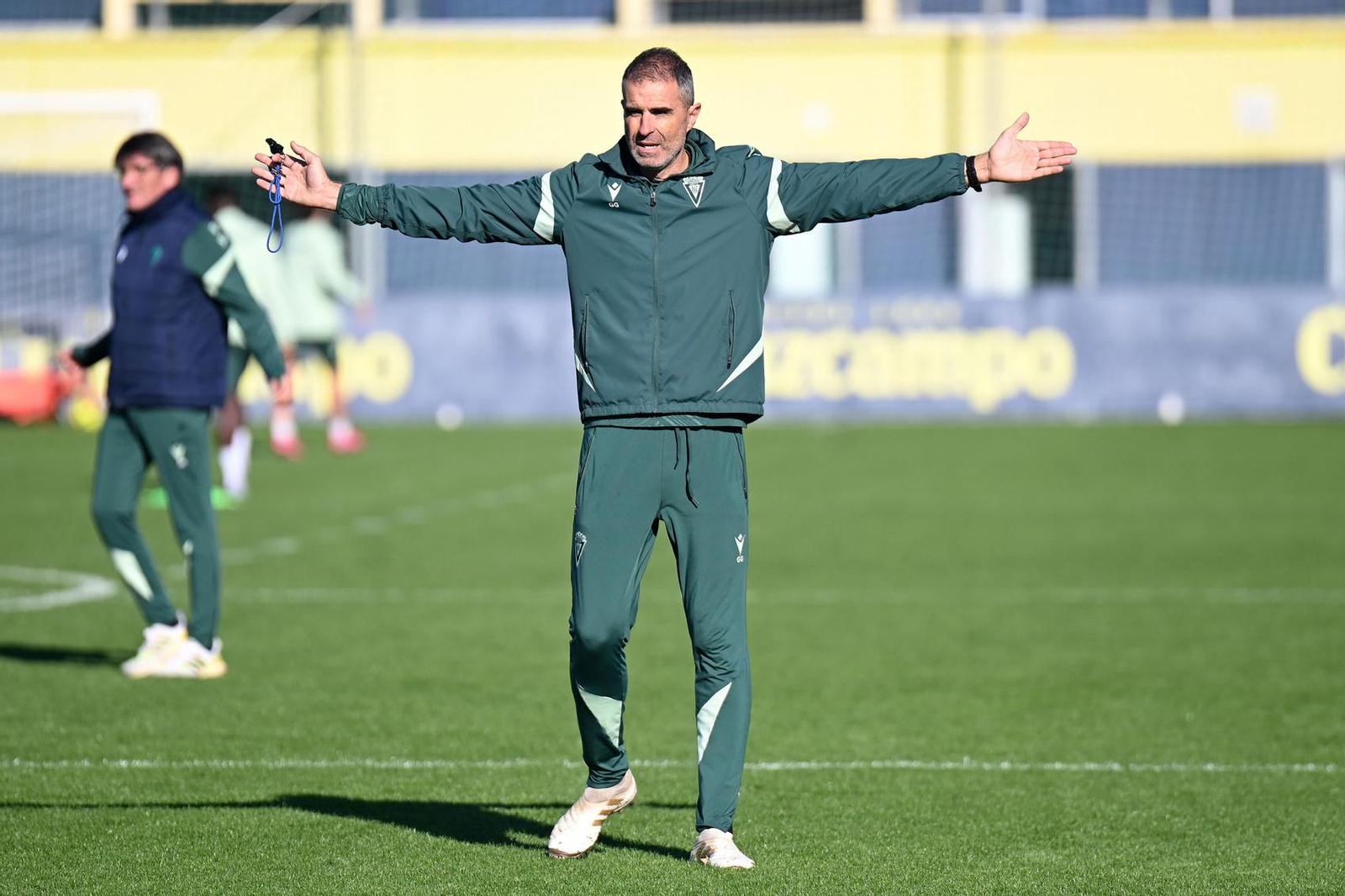 Garitano en una sesión de esta semana.