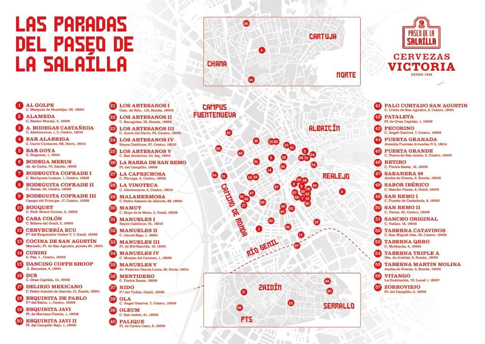 Mapa de bares donde probar la tapa de autor.