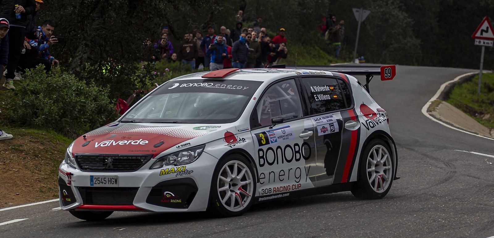Valverde y Villena, durante la prueba.