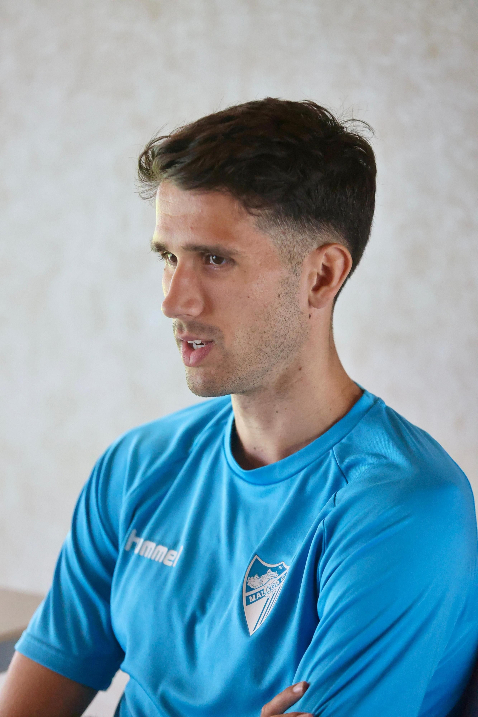 Las fotos de la entrevista a Juanpe, jugador del Málaga CF