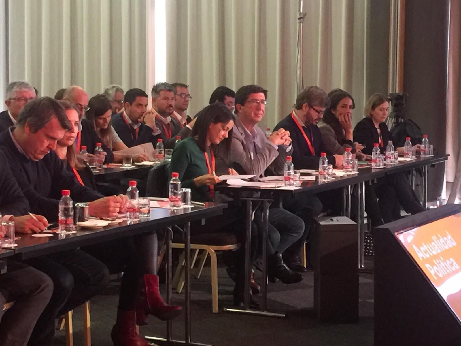 Inés Arrimadas y Juan Marín, este domingo en Jerez.