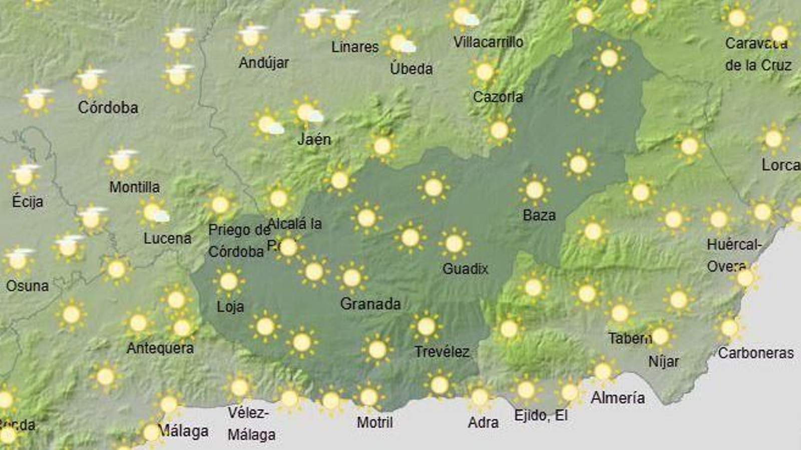 El Tiempo en Granada el último fin de semana de noviembre de 2025 El Tiempo en Granada el último fin de semana de noviembre de 2025