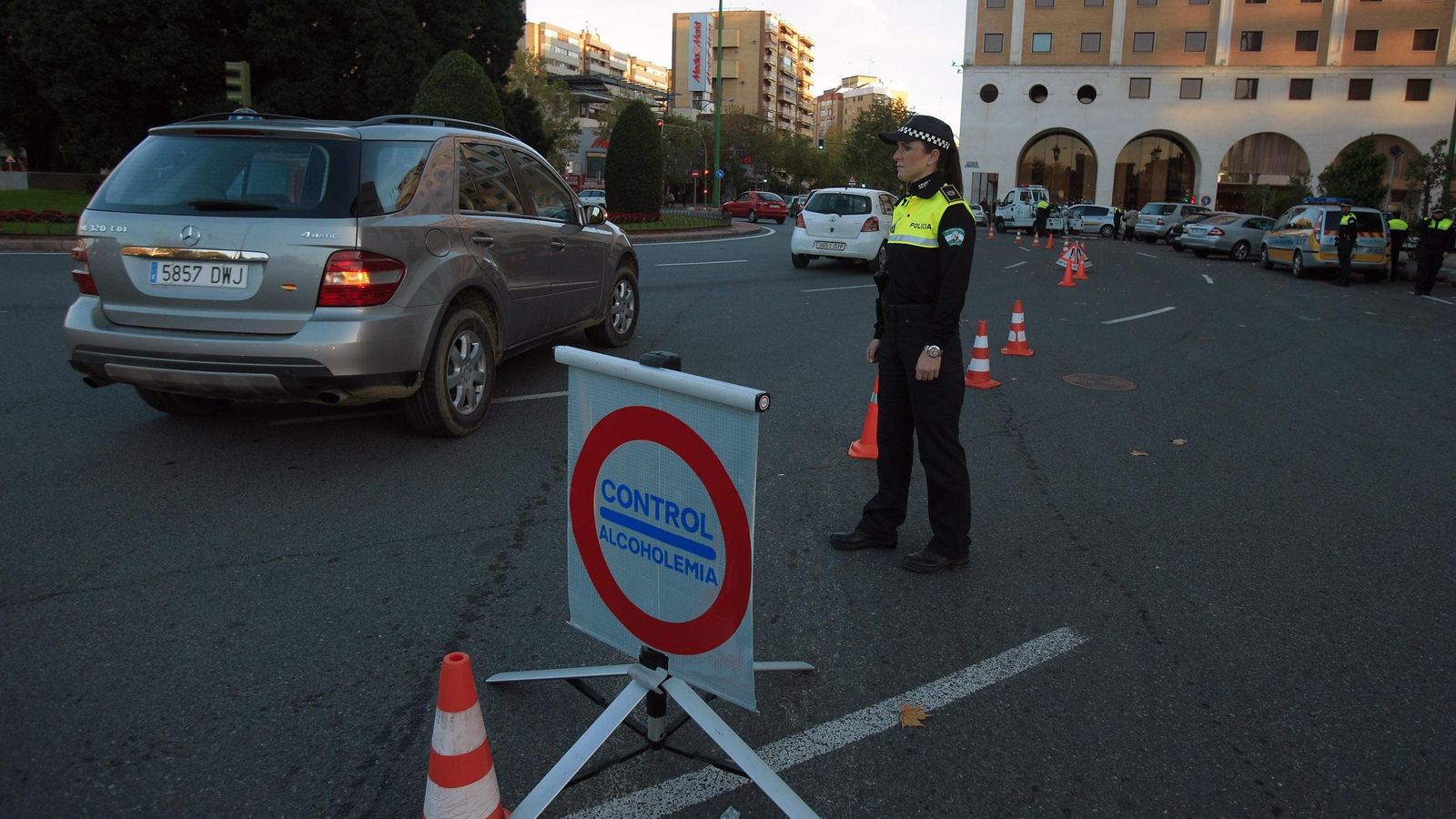 Control de alcoholemia en Sevilla, en una imagen de archivo.