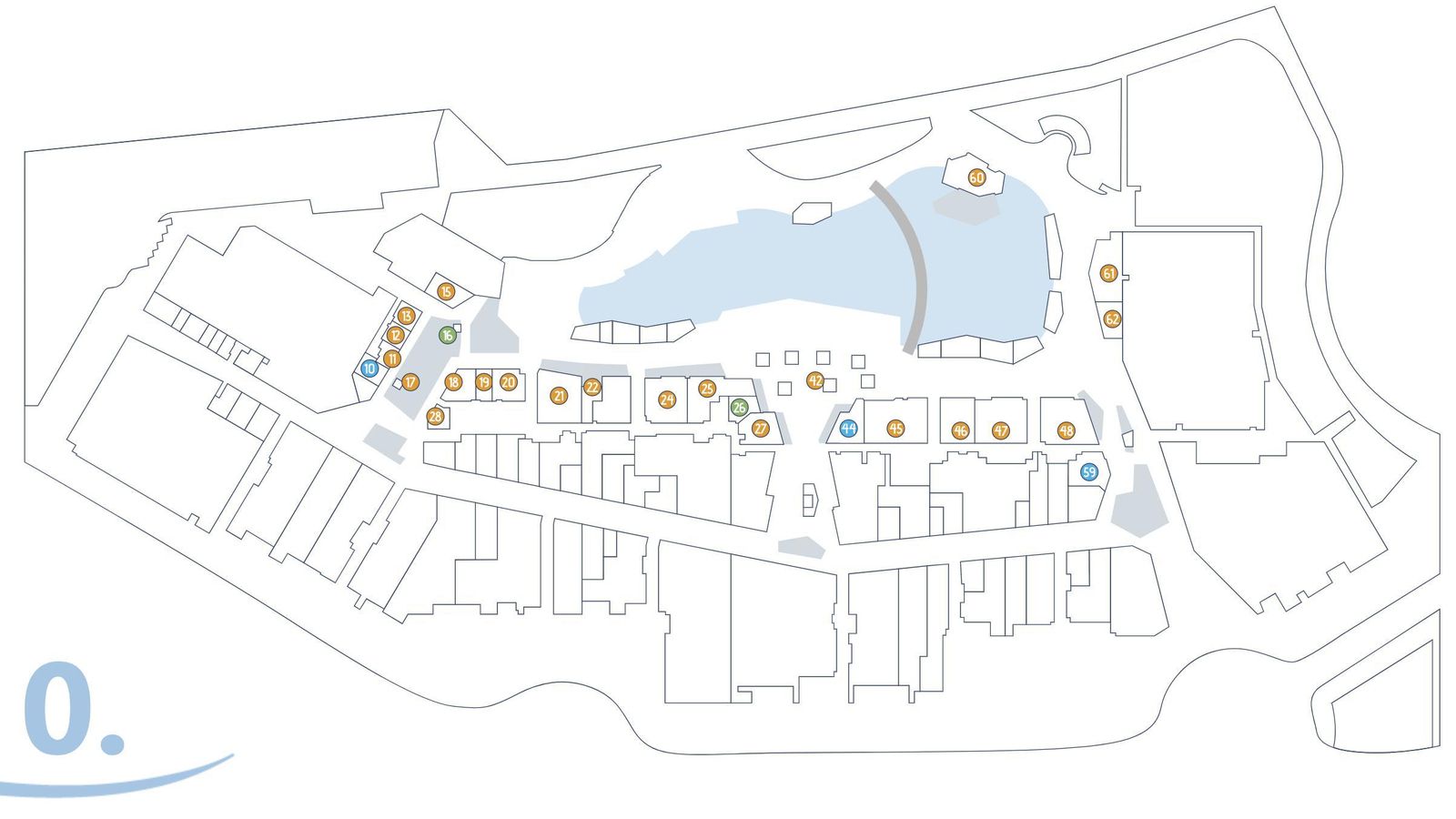 Localización de algunos de los bares y restaurantes en Lagoh