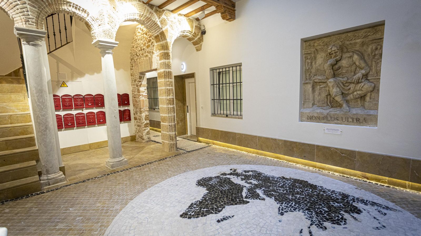 Una visión del patio delantero.