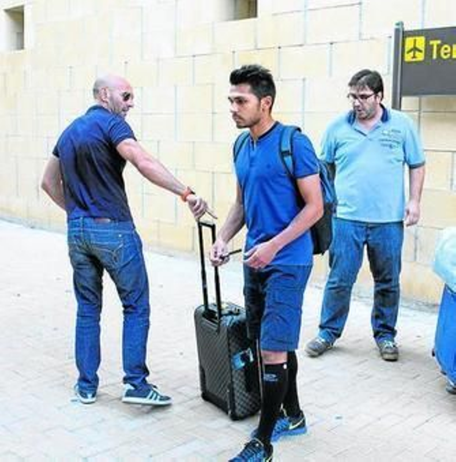 Monchi y Tremoulinas, el viernes, día en que aterrizó el francés.