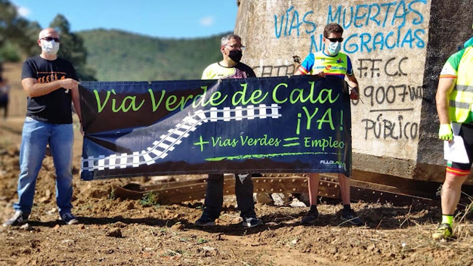 Varios colectivos llevan años reivindicando la vía verde Varios colectivos llevan años reivindicando la vía verde