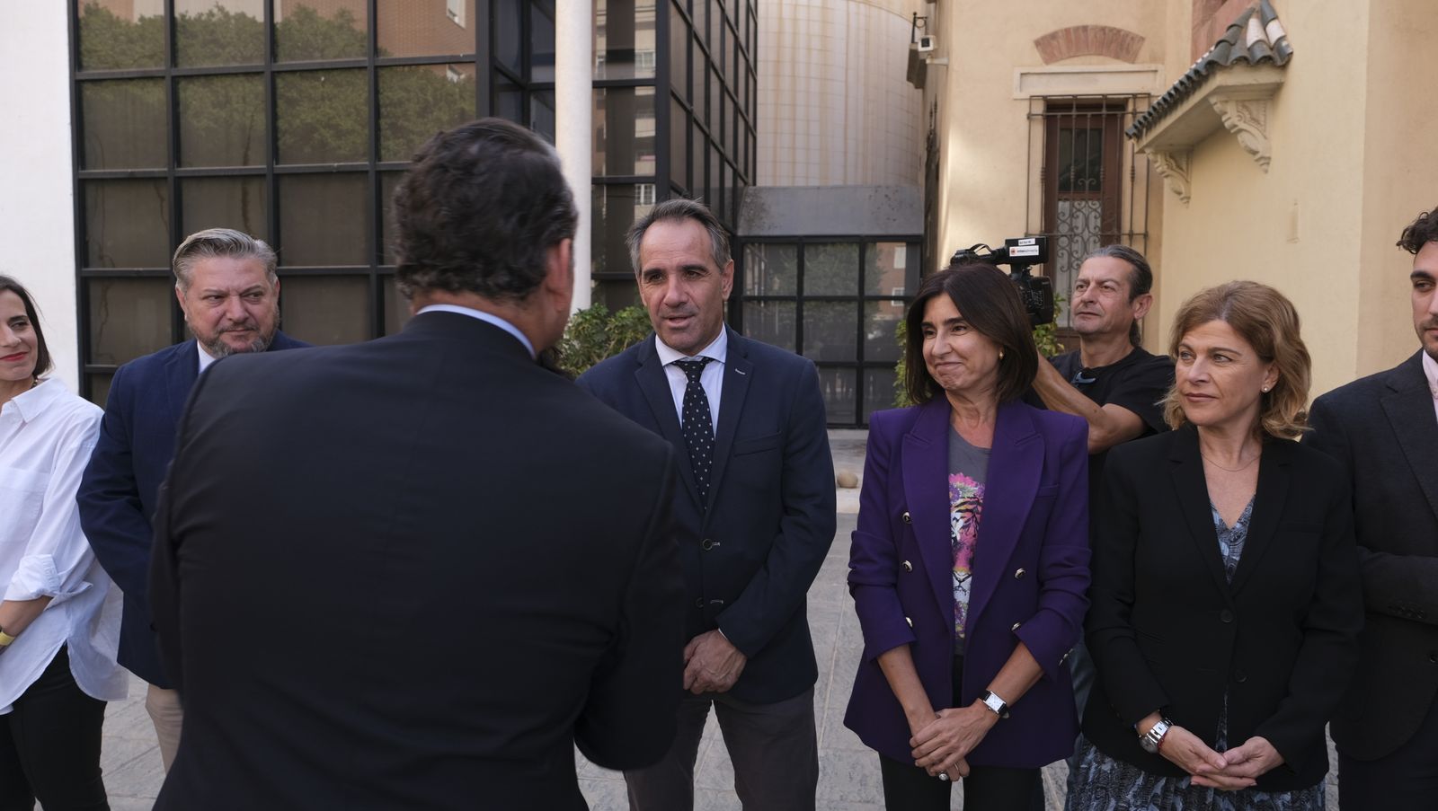 Imágenes de la visita del Consejero de Presidencia, Antonio Sanz, a la Alcaldía de Almería
