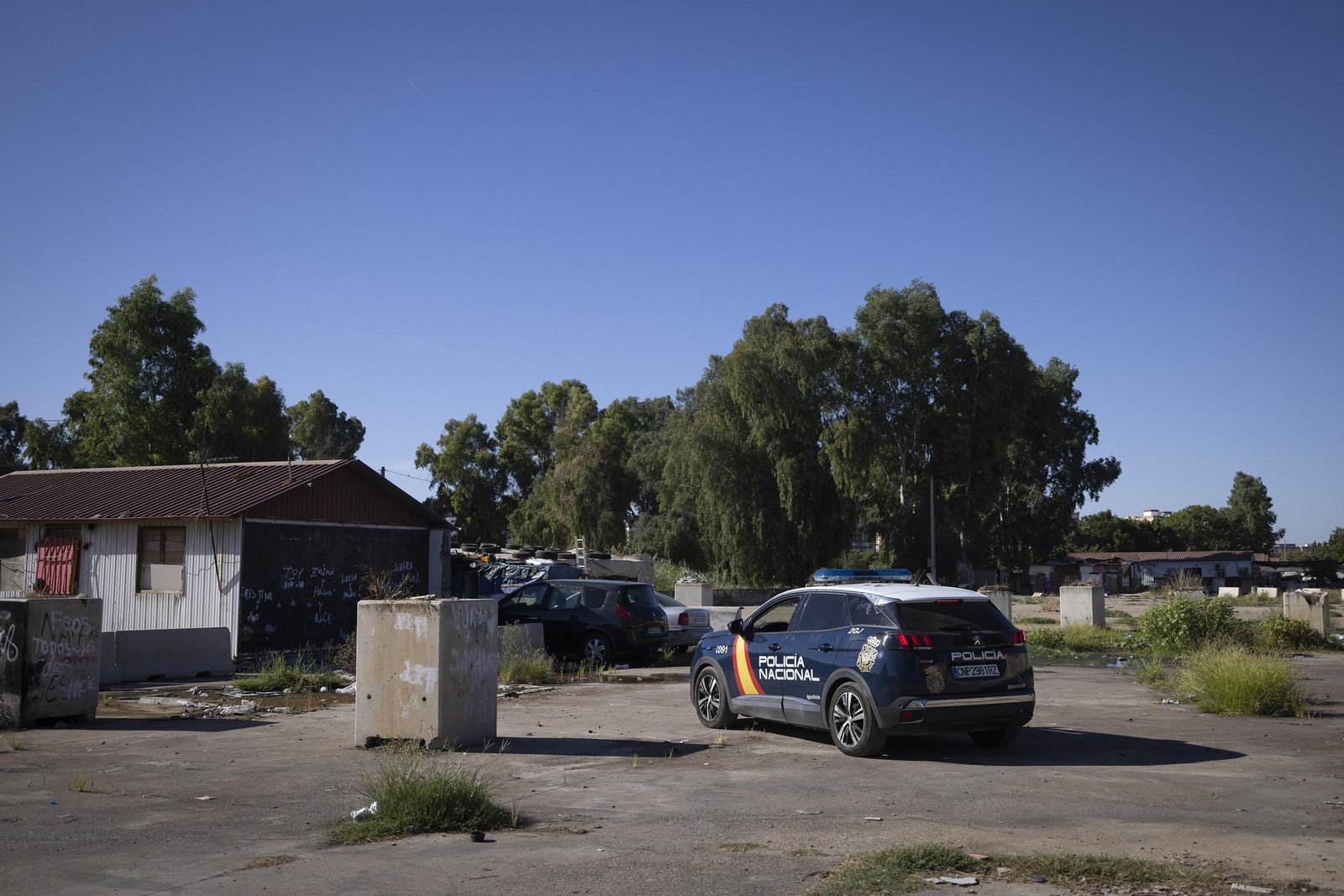 Un patrullero de la Policía Nacional en el Vacie.