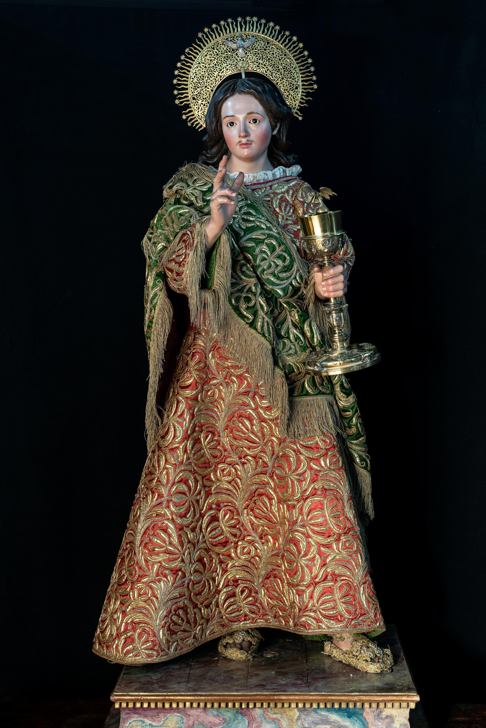 La imagen de San Juan Evangelista de San Leandro, atribuido con fundamento a la Roldana.