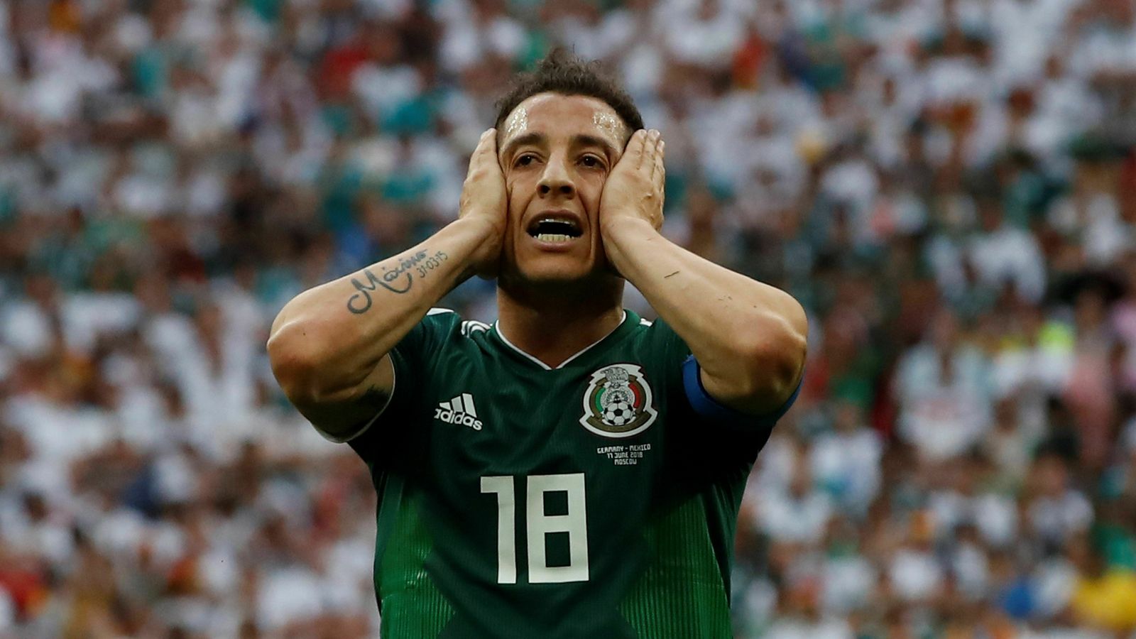 Andrés Guardado, con la selección mexicana.