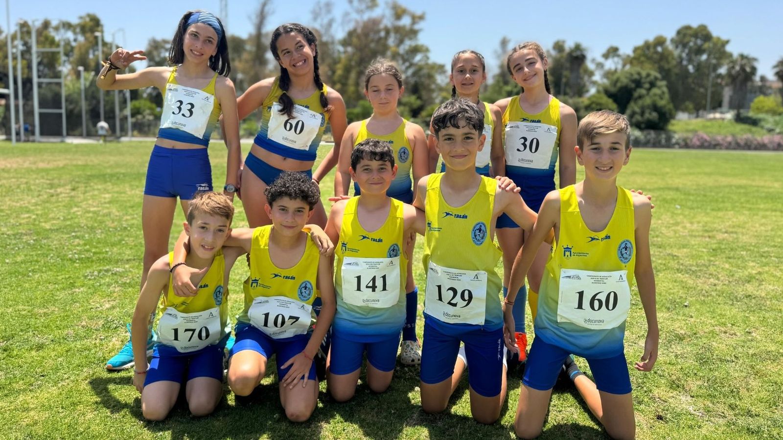 Atletas del Promoción de Algeciras, este sábado en las pistas del Talavera.