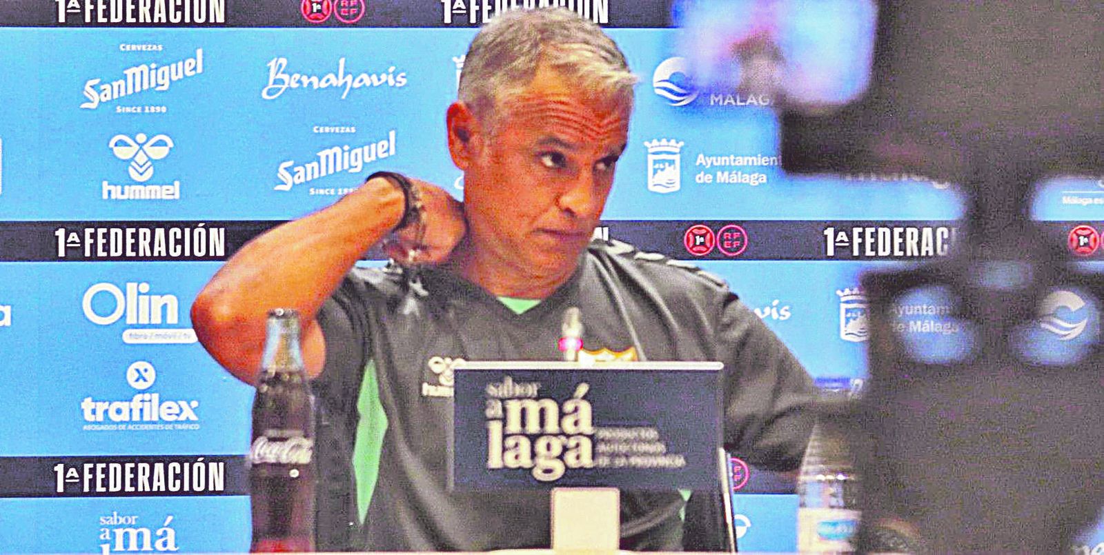 Sergio Pellicer, entrenador del Málaga.