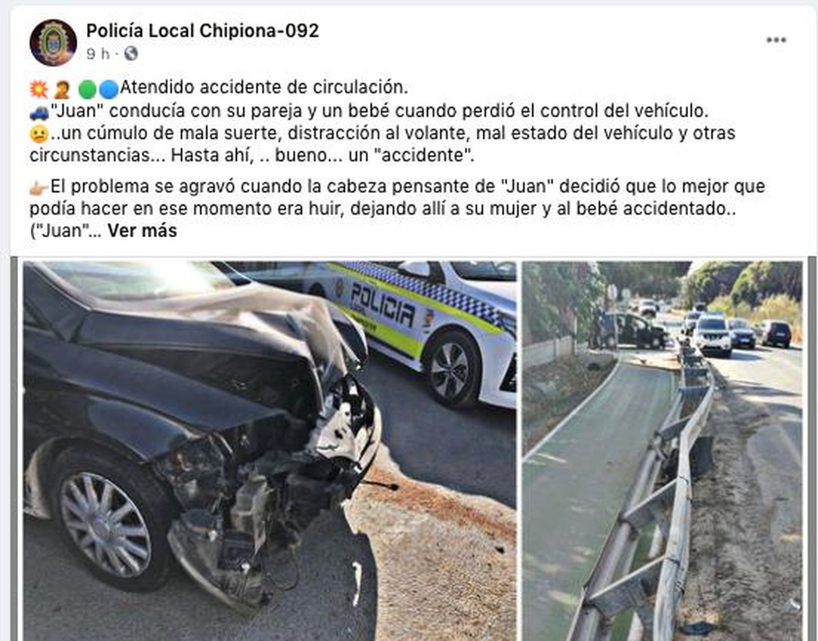 “Pa' darte un babuchazo Juan”; el viral mensaje de la Policía Local de Chipiona