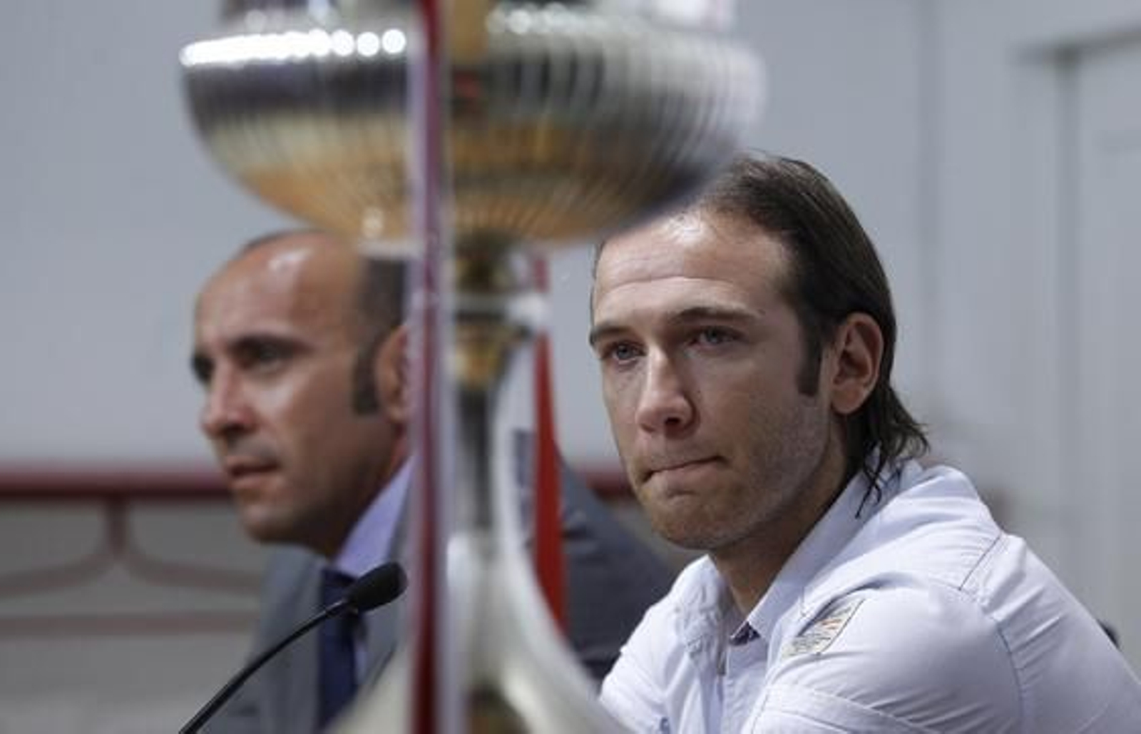 Diego Capel se despide de la afición en rueda de prensa.

Foto: Antonio Pizarro