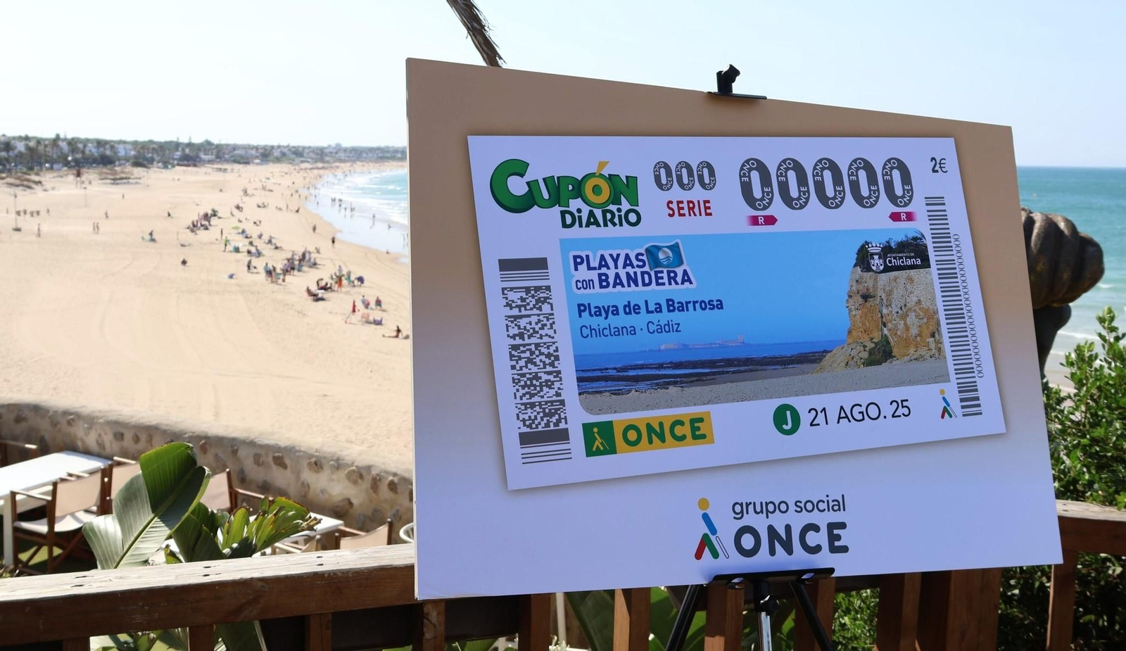 Cupón de la ONCE dedicado a la playa de La Barrosa