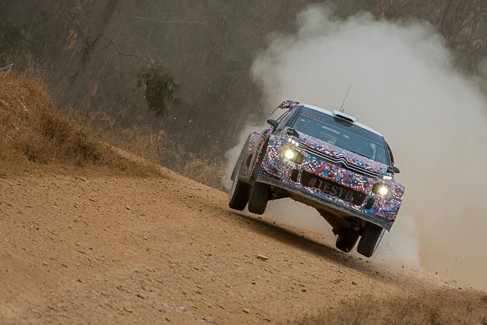 Un momento de las pruebas realizadas recientemente por la escudería Citroën en la provincia de Huelva.