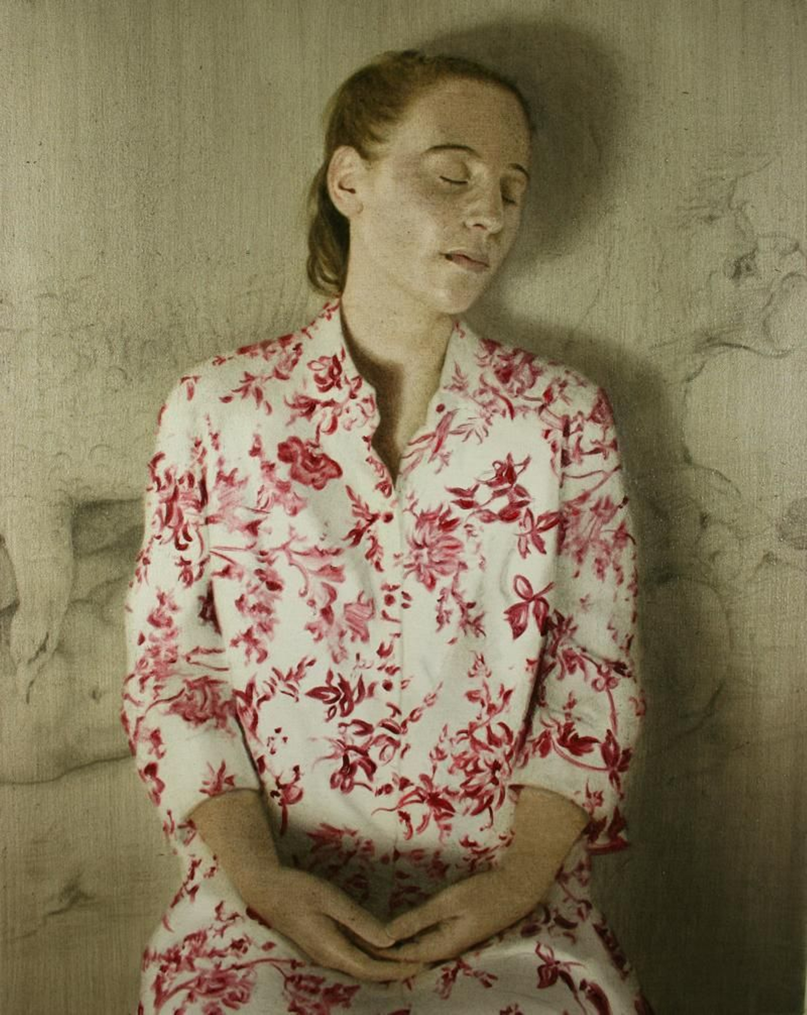 Una de sus pinturas.