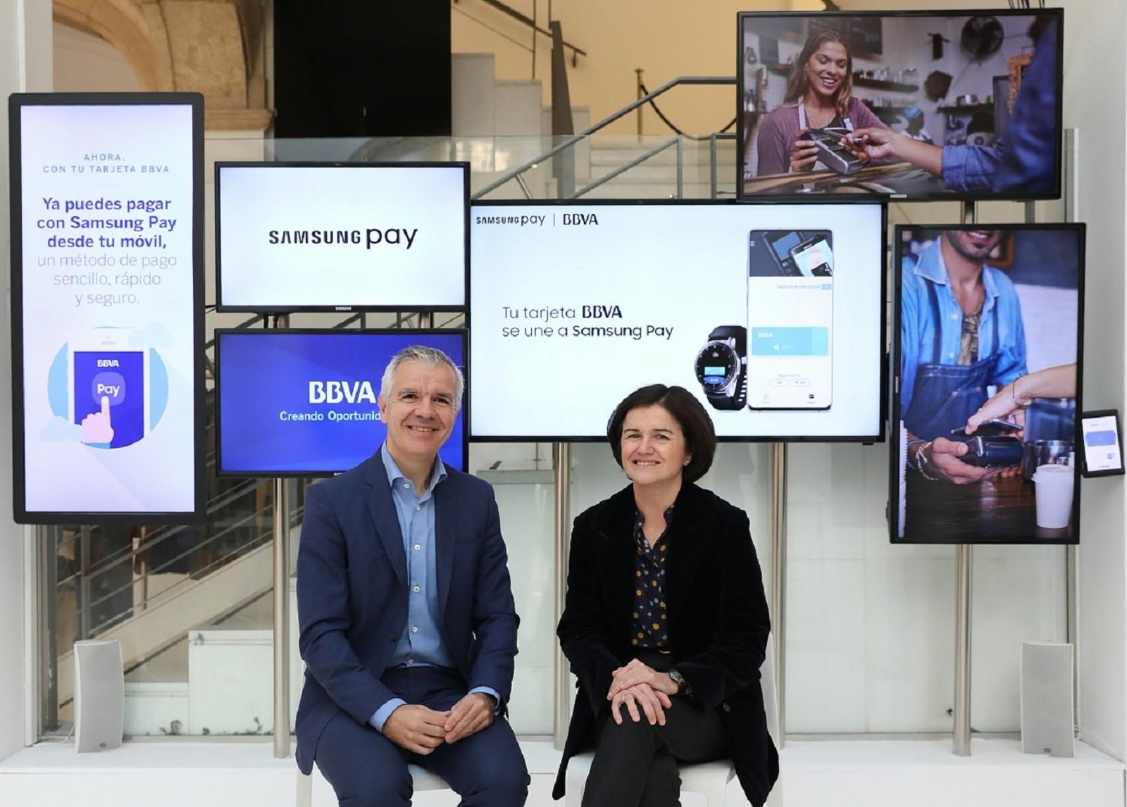 Acuerdo entre BBVA y Samsung que permite a sus clientes usar Samsung Pay.