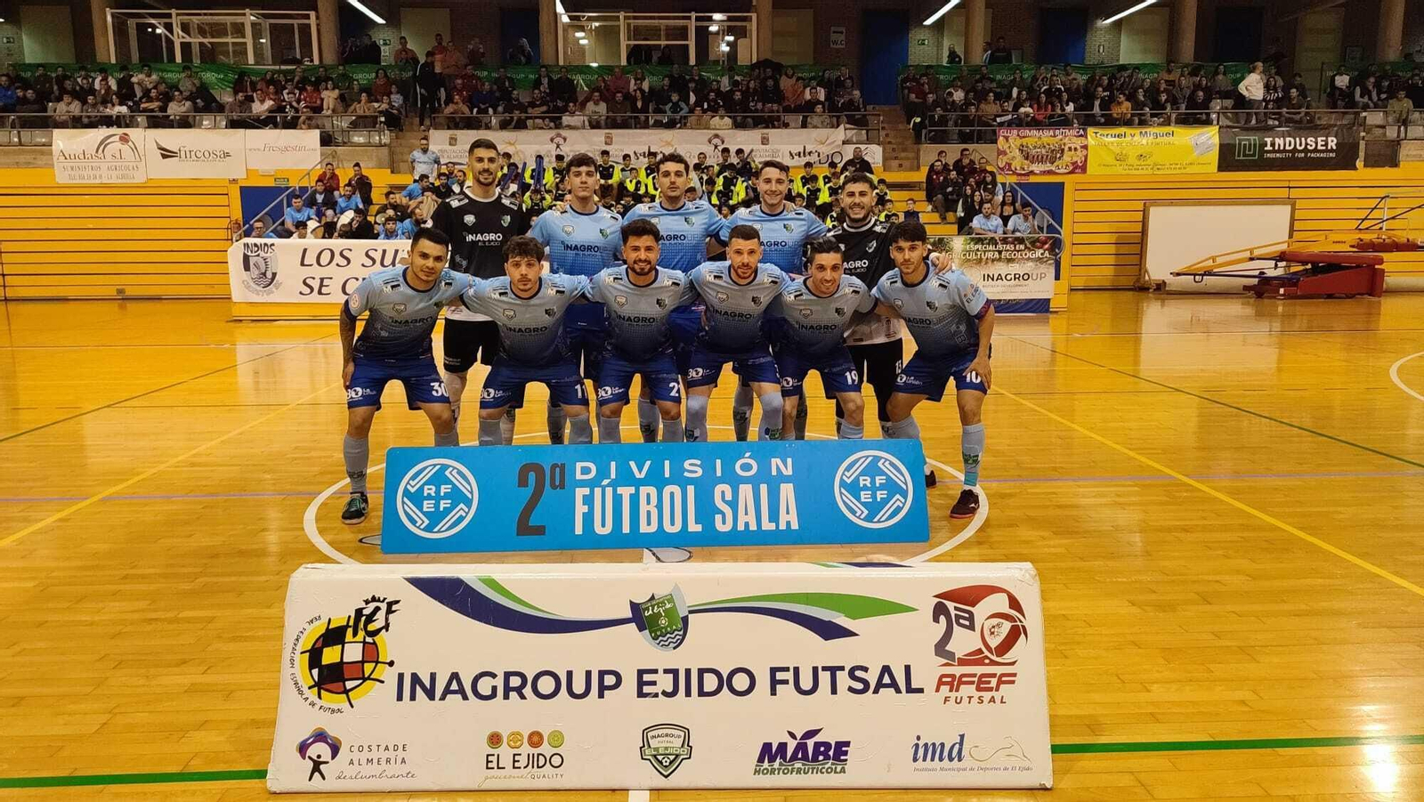 El equipo al completo de El Ejido Futsal en su encuentro copero contra Córdoba Patrimonio de la Humanidad