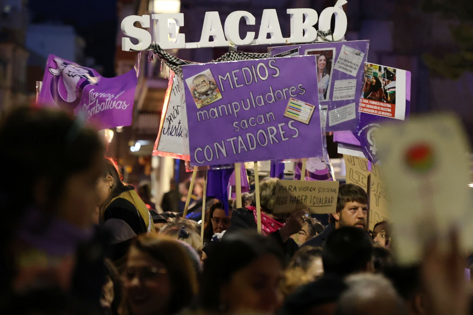 La manifestación del 8-M en Málaga, en fotos