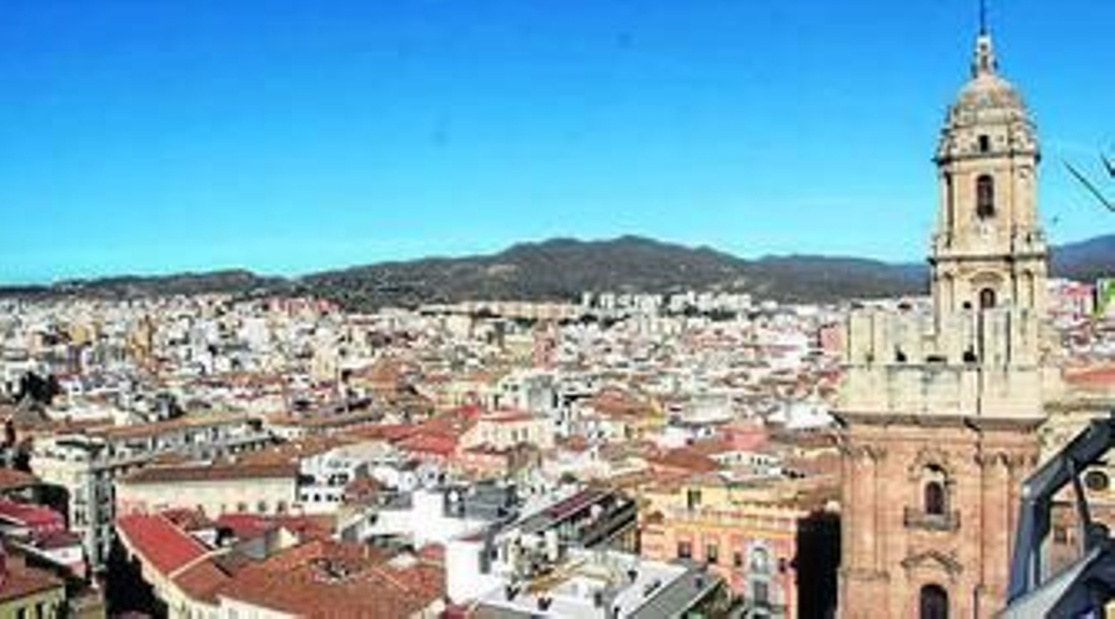 Vista del centro histórico de Málaga.