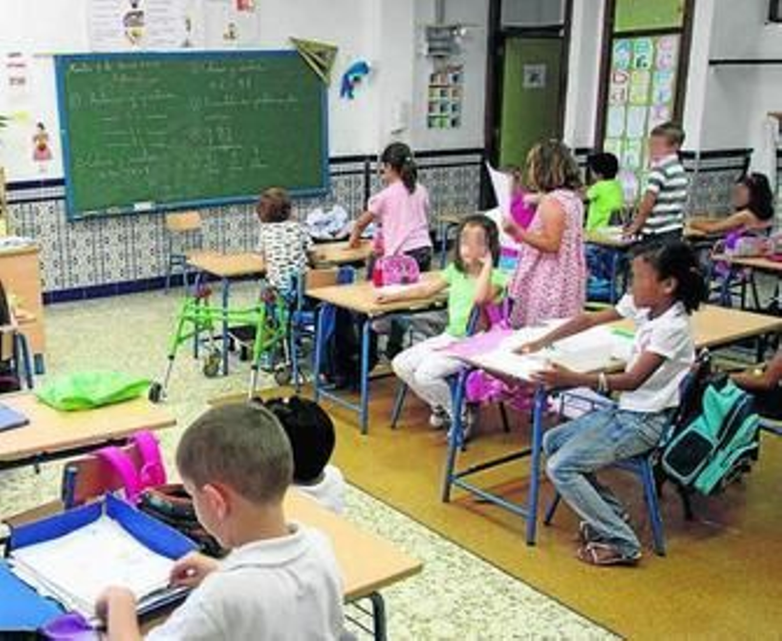 Una de las aulas del colegio García Lorca.