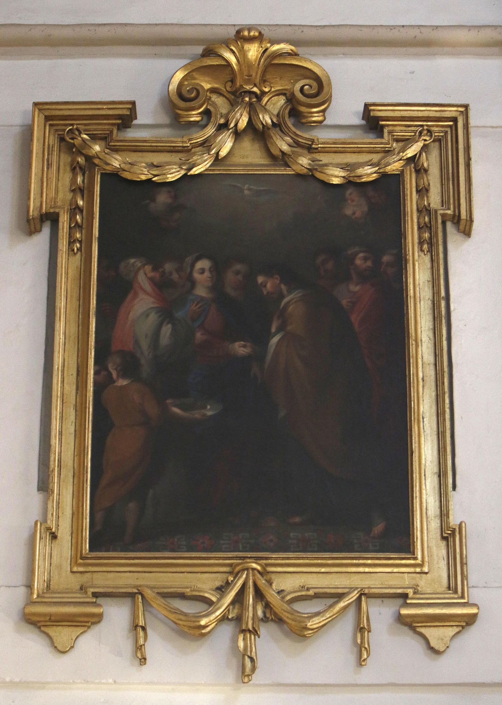 La obra ‘Los desposorios de la Virgen’, en el ex convento de la Paz.