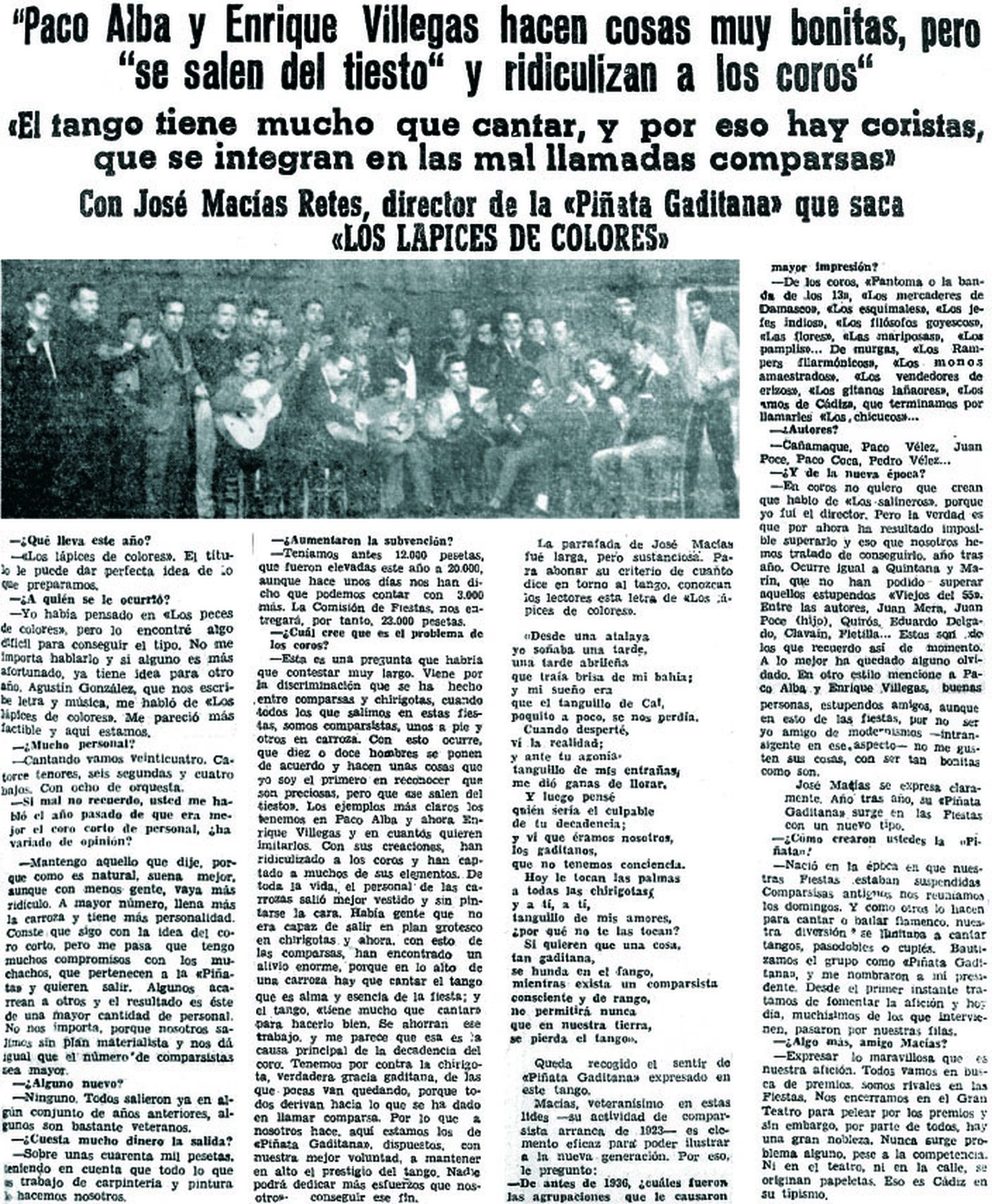 Página de Diario de Cádiz de 1963