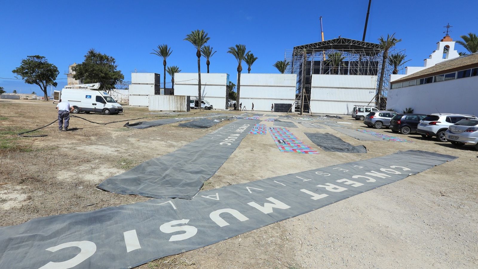 El exterior del recinto del festival.
