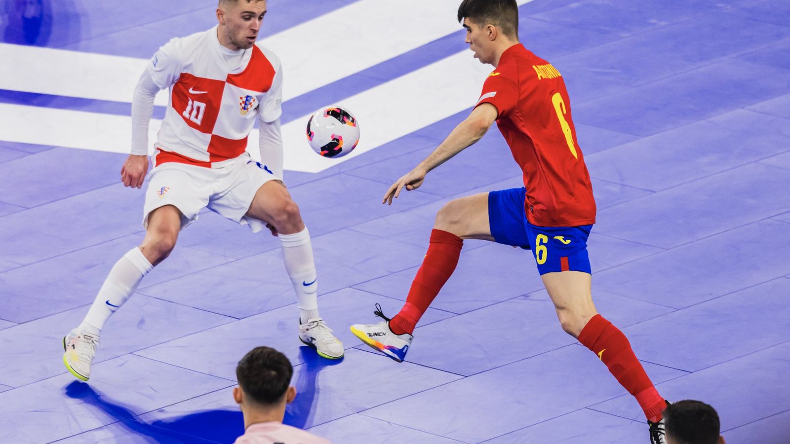 Antonio Pérez, en el choque ante Croacia.