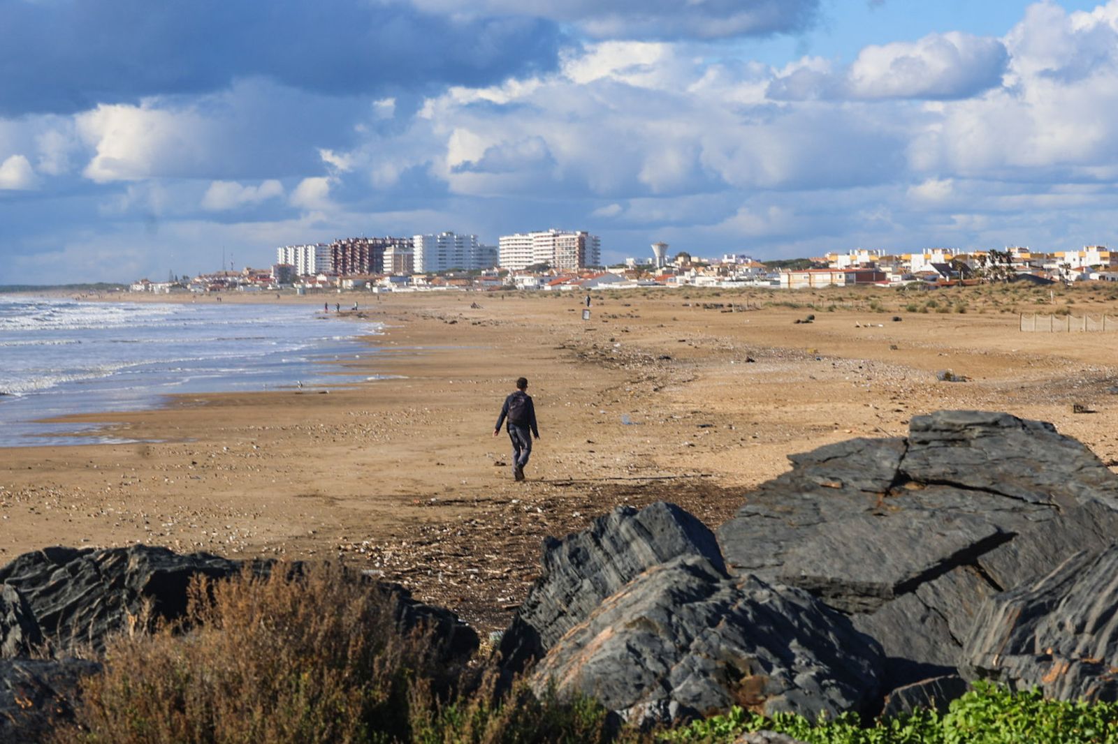 Fotos de la playa de Punta Umbría tras las últimas borrascas