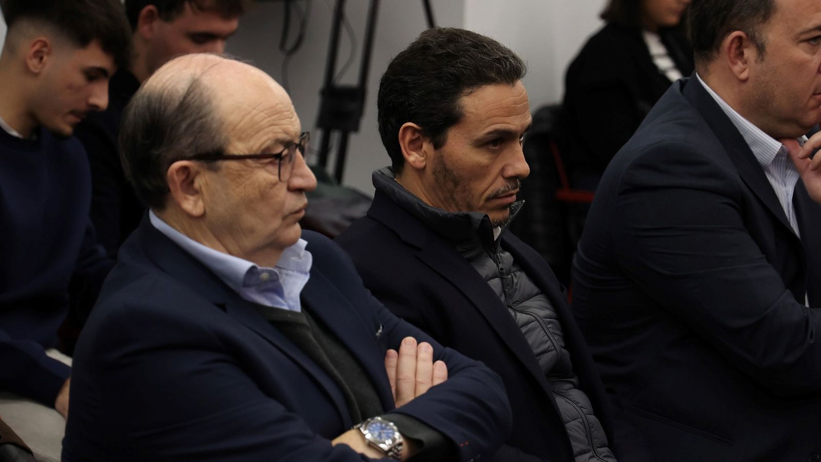 Del Nido Carrasco, junto a Pepe Castro, en la presentación de Maupay.