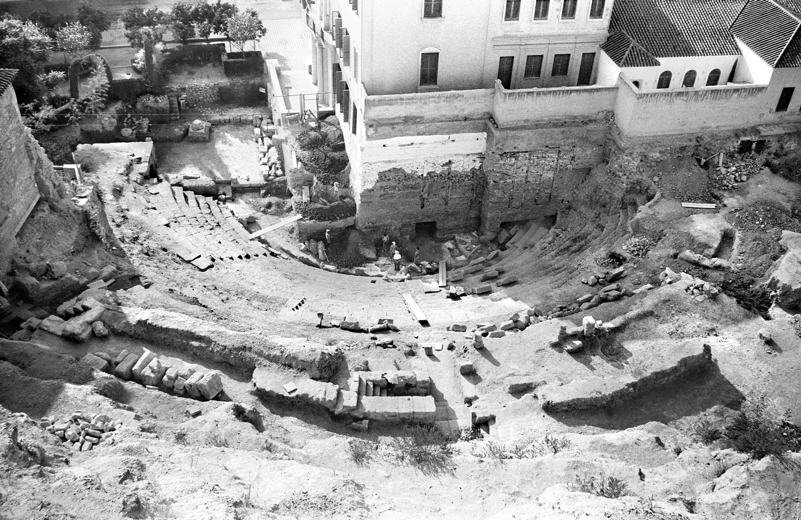 Alcazaba y Teatro Romano en los 60