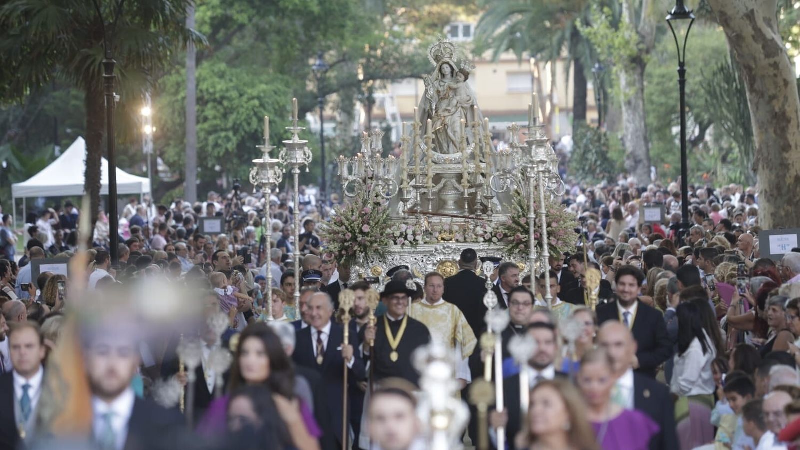 La Palma a través del parque María Cristina, este sábado.