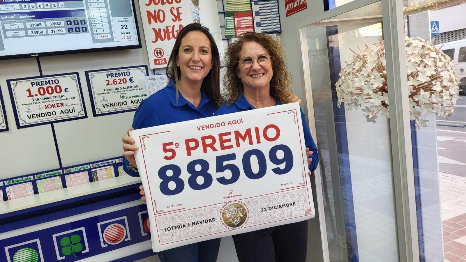 La administración de calle Mármoles que ha vendido el quinto 88509.