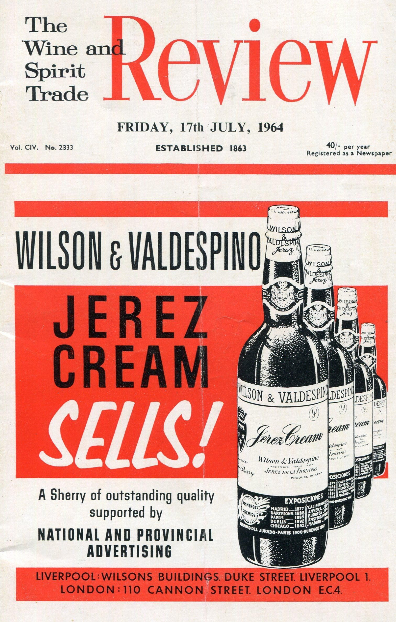 Publicidad de Wilson-Valdespino, 1964. Publicidad de Wilson-Valdespino, 1964.