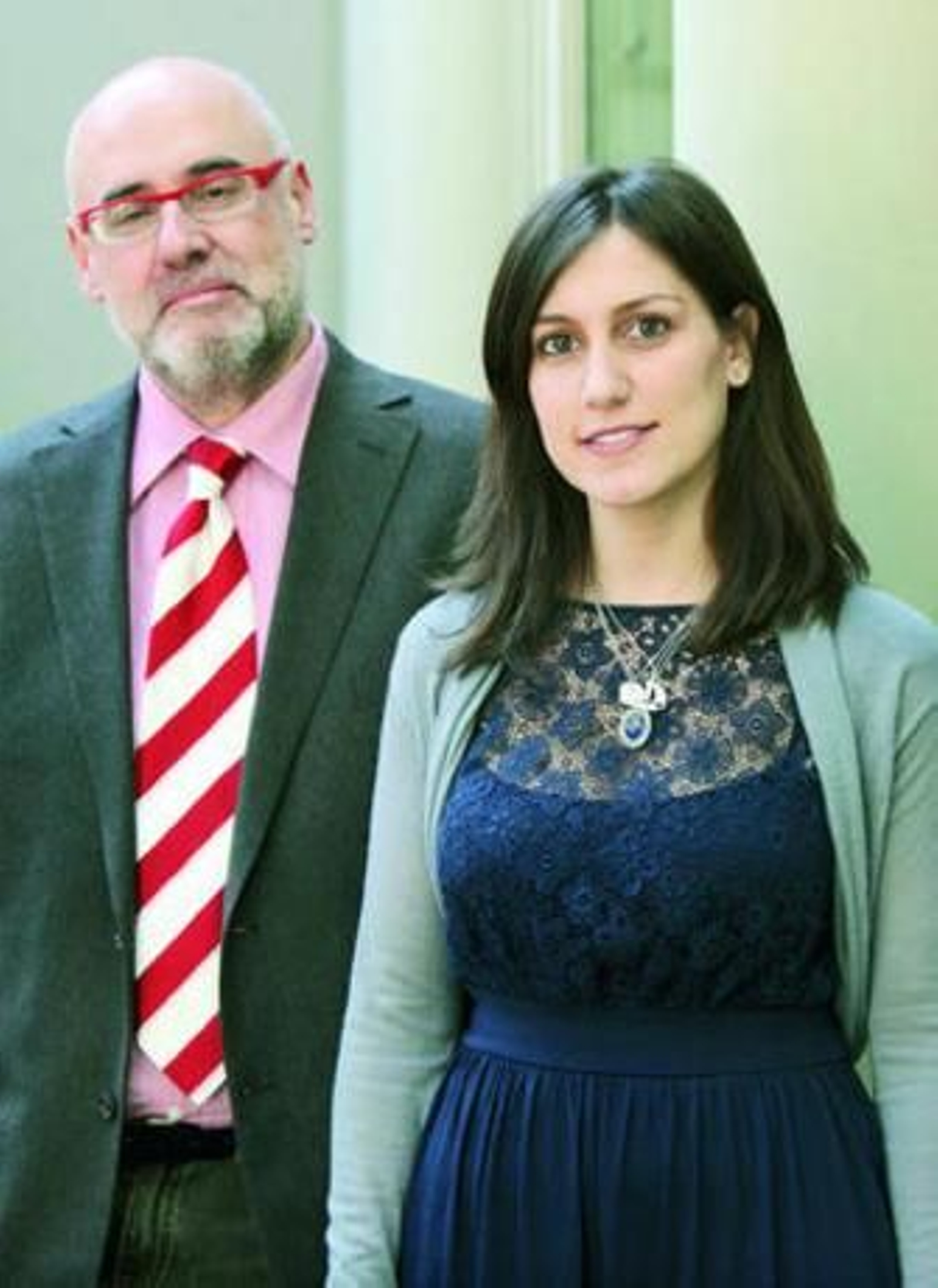Jordi Cervera y Marta Gené, ayer, en Barcelona.