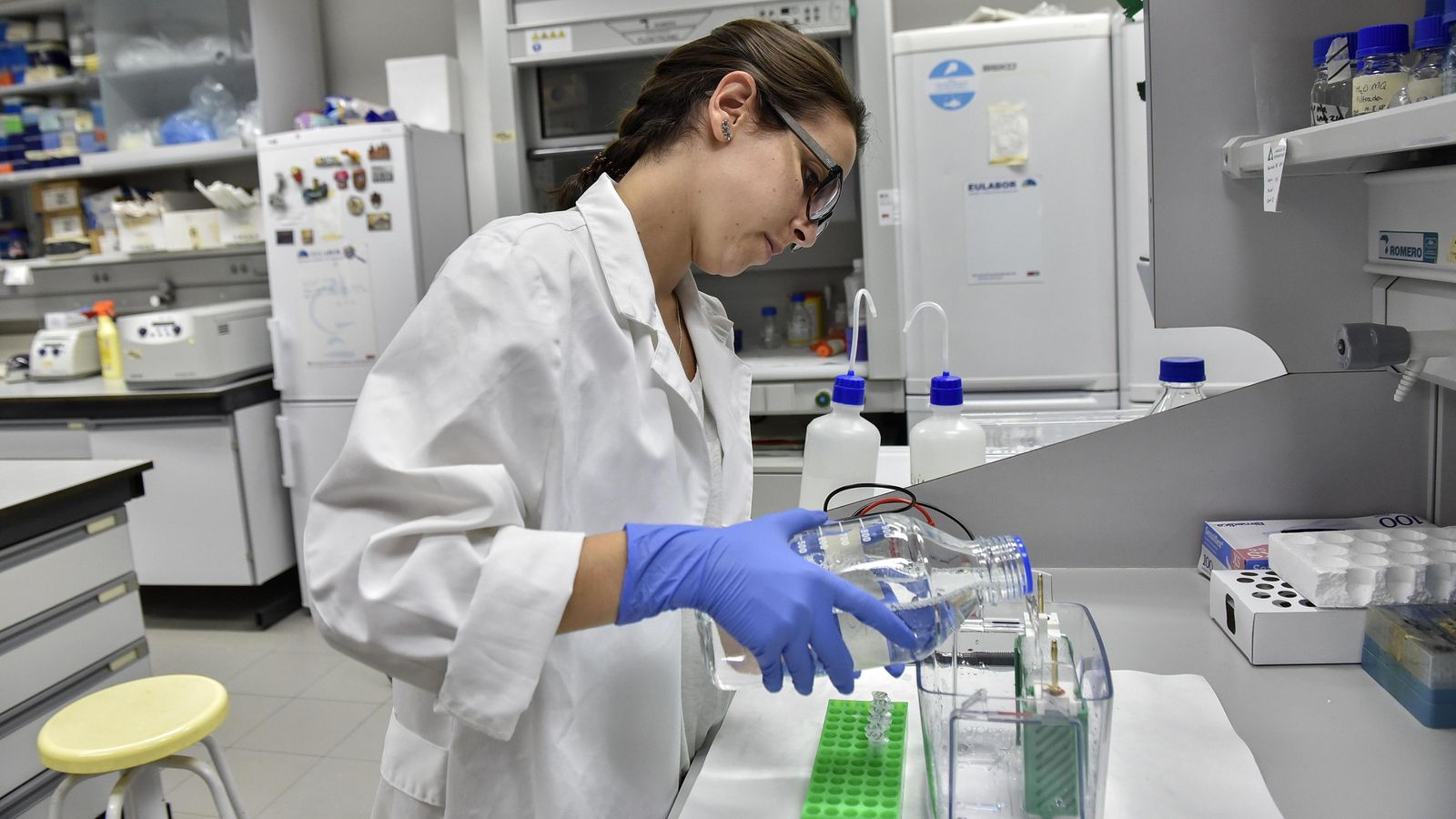 Un instante de trabajo en el CABD.