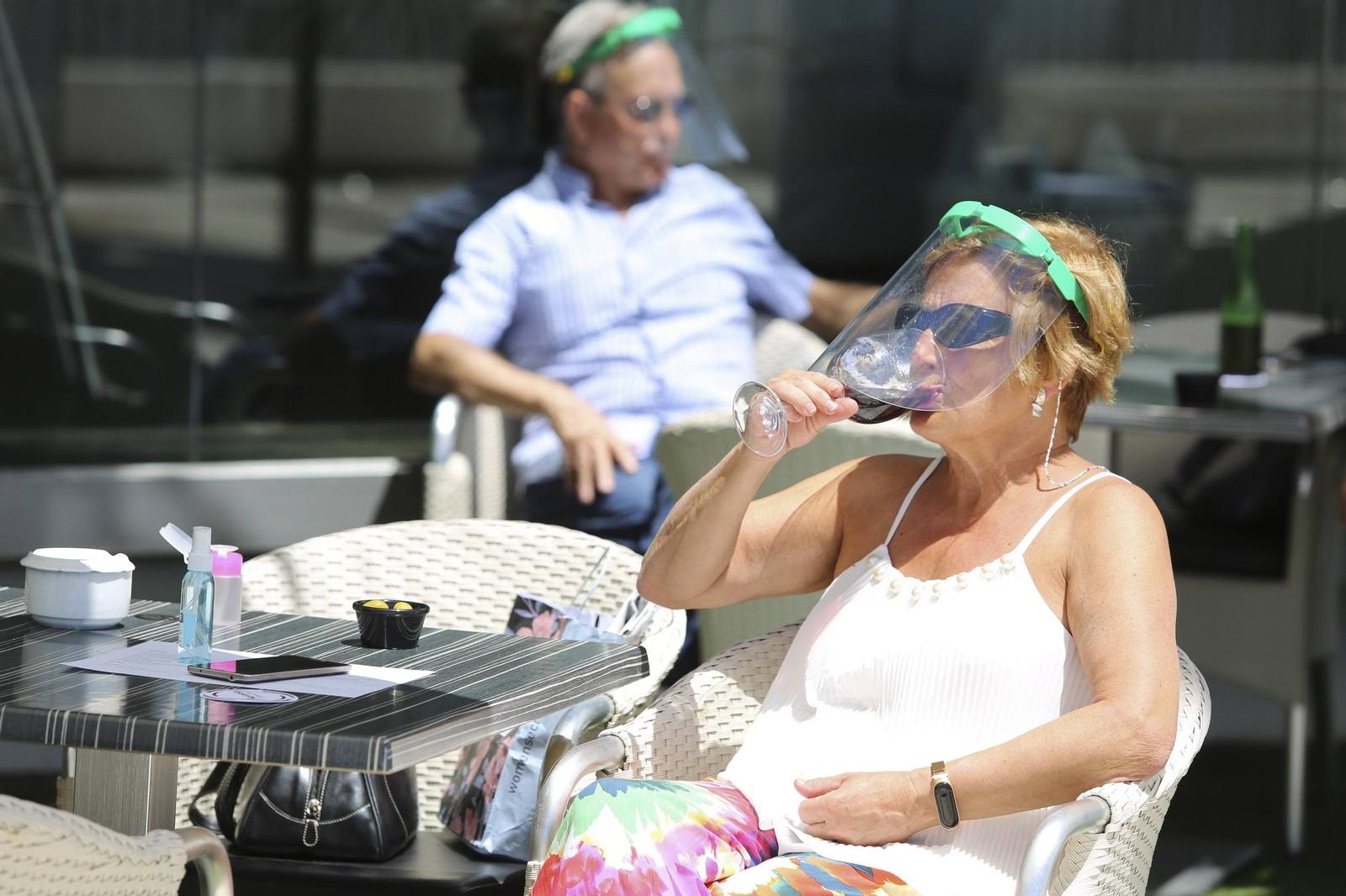 El Muelle Uno y el  Palmeral en el primer día de la fase 1.
